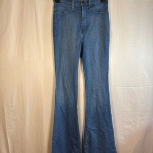 Fashion Nova  Blue Flare Jeans Size 3 Waist 25 Preowned
